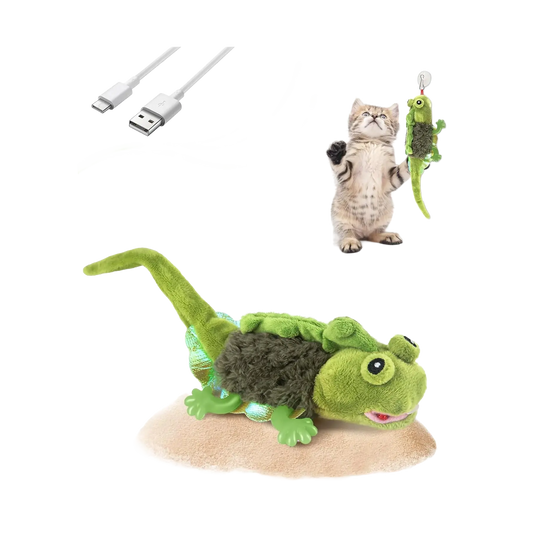 Migipaws Flapping Chirping Lizard Cat Toy