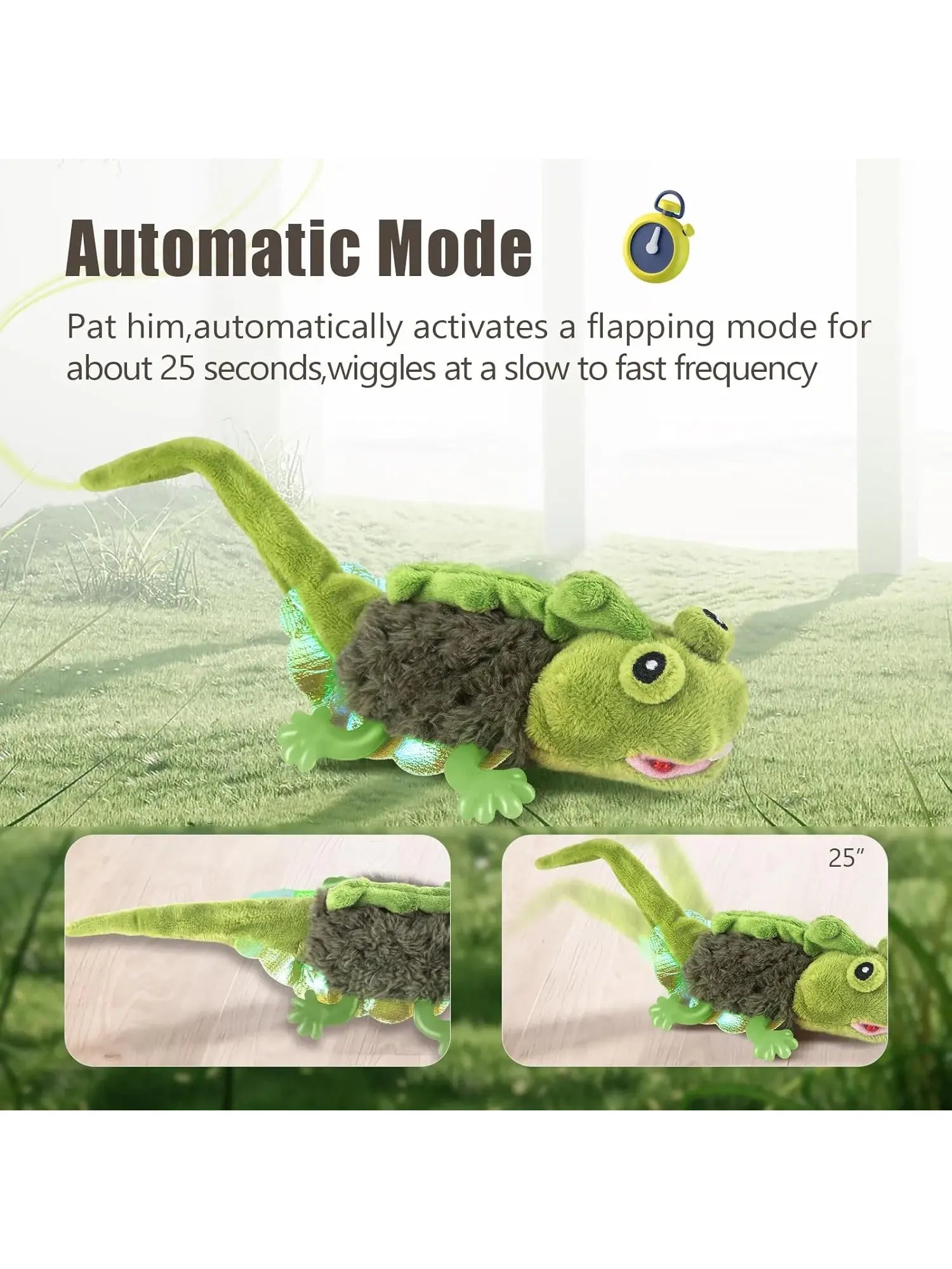 Migipaws Flapping Chirping Lizard Cat Toy
