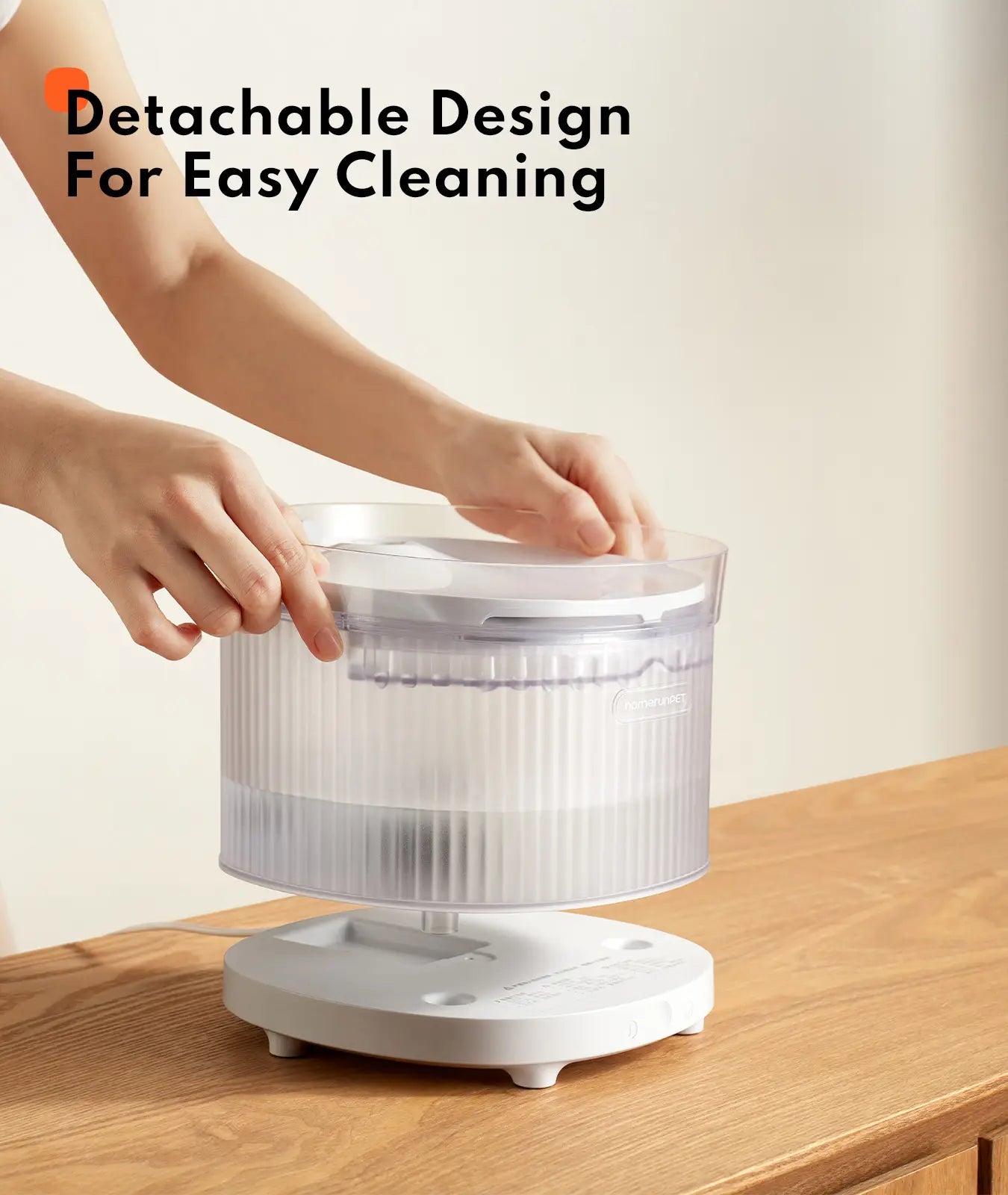 HomerunPet Wireless Pet Water Fountain - Chargeable Battery