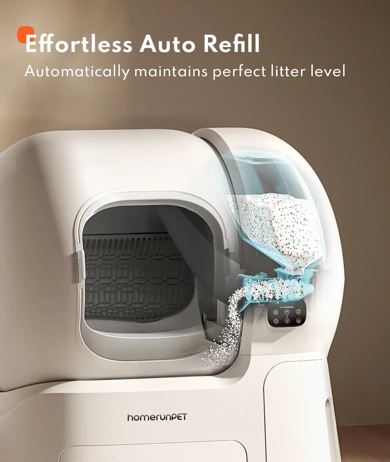 HomerunPet Self-Cleaning Smart Cat Litter Box - 106L