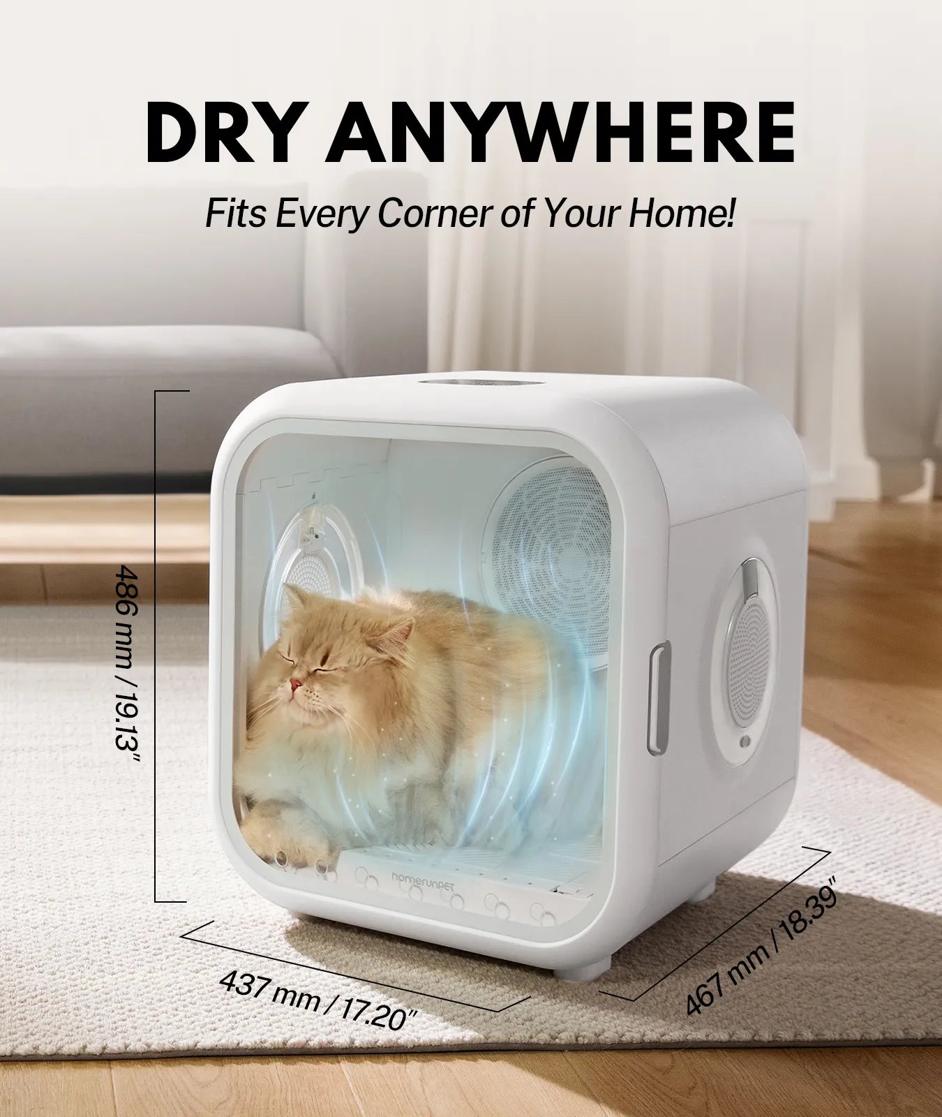 HomerunPet Drybo Plus Pet Drying Pod - 62L