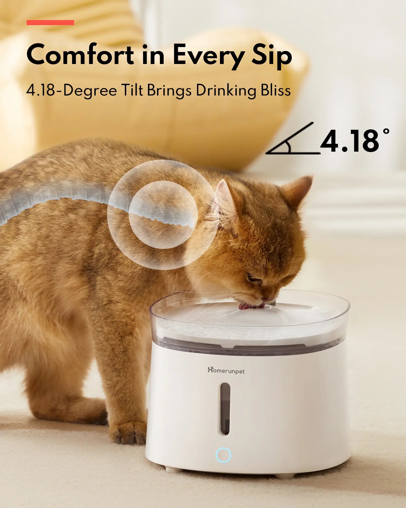 HomerunPet Pet Water Fountain - Wireless Pump